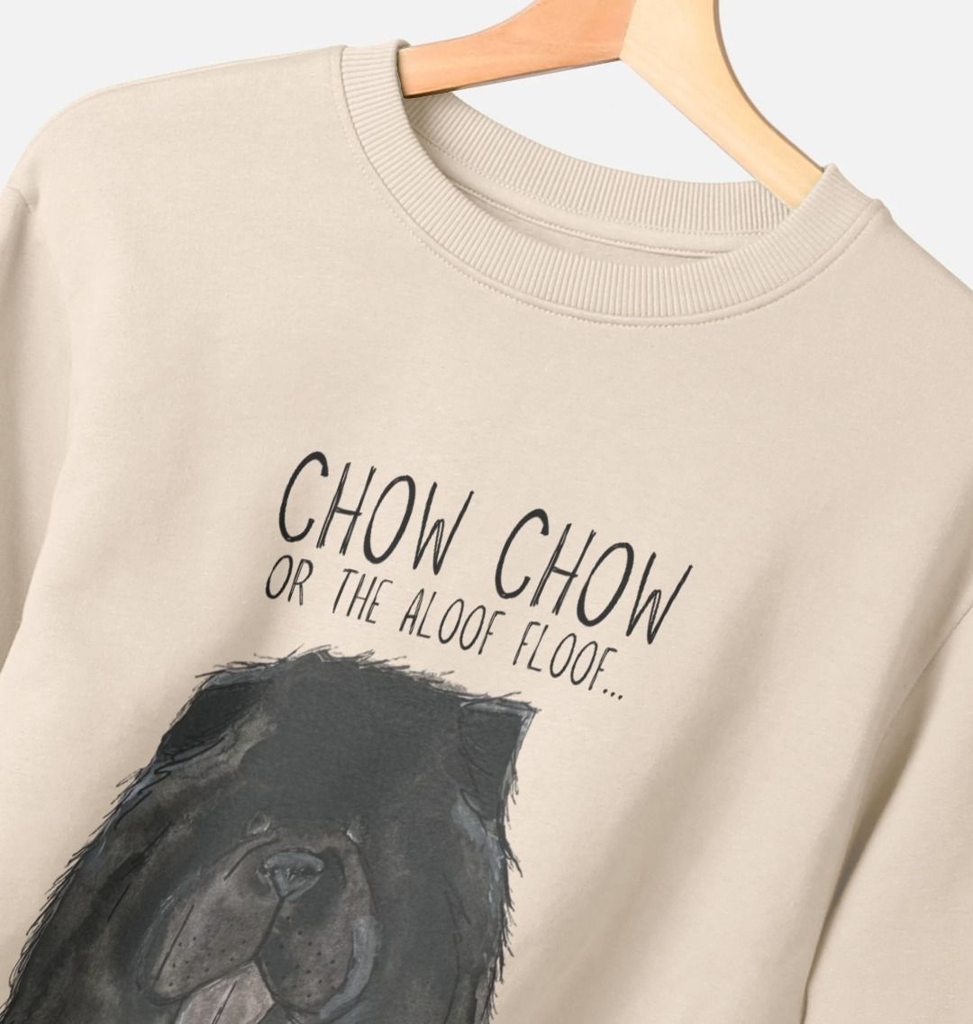 Black Chow Chow 'The Aloof Floof' Men's Crewneck Sweatshirt – Cozy and Stylish