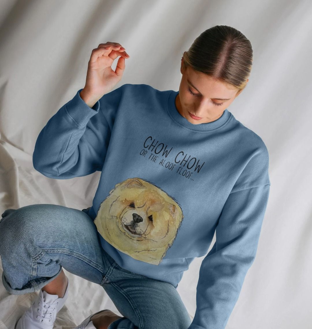 Snuggle Up in Style: Fawn Chow Chow Oversized Sweatshirt