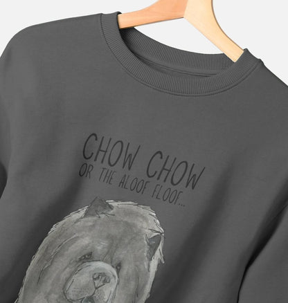 Stay Cozy in the Blue Chow Chow Women’s Oversized Sweatshirt – Featuring The Aloof Floof!