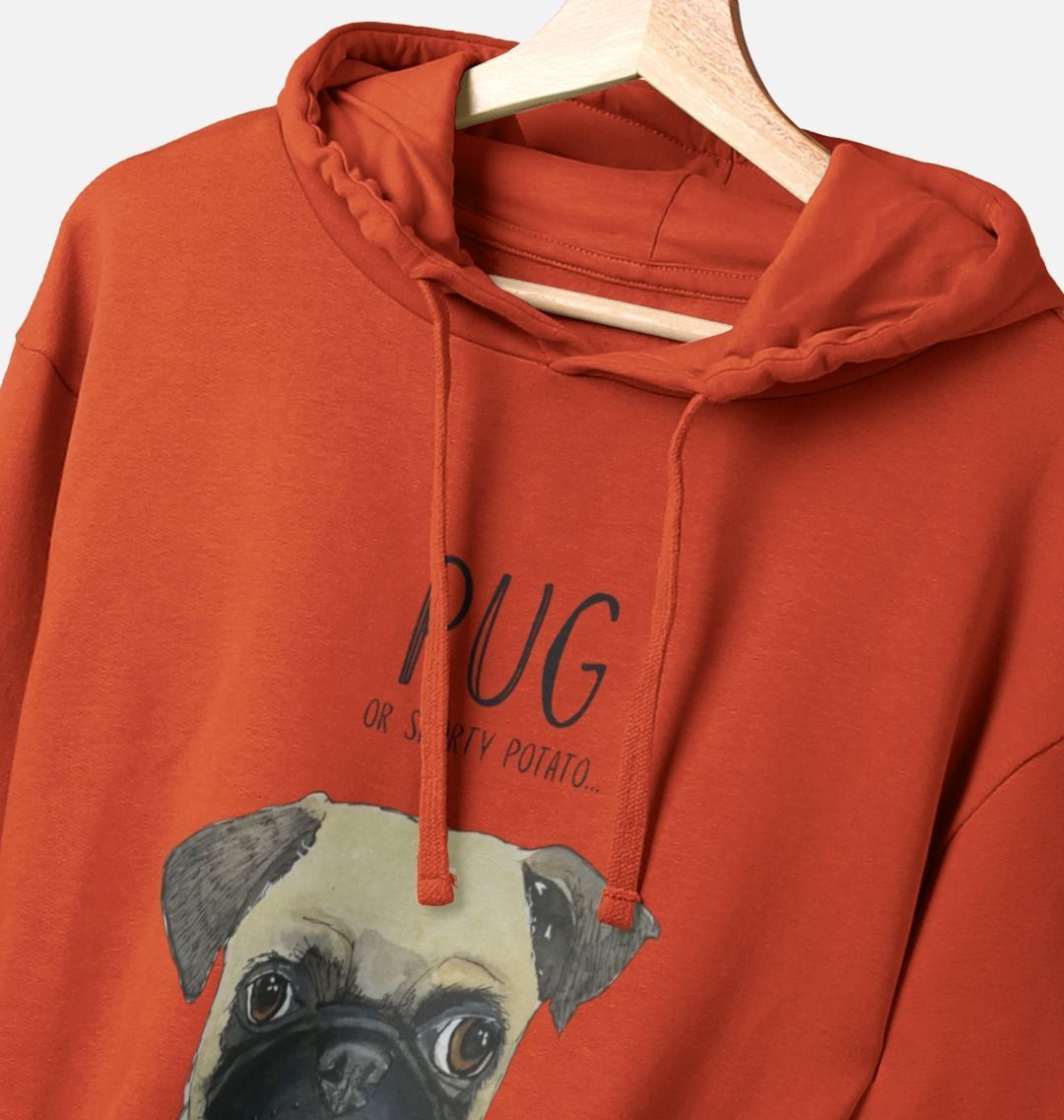 Pug or Snorty Potato? Men's Hoodie – Cozy, Funny, & Pug-tastic!