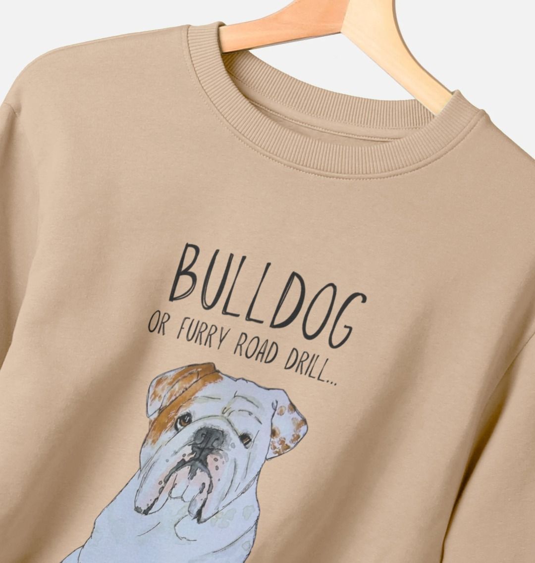 Bulldog Grit: Furry Road Drill Men’s Crewneck Sweatshirt for the Bold!