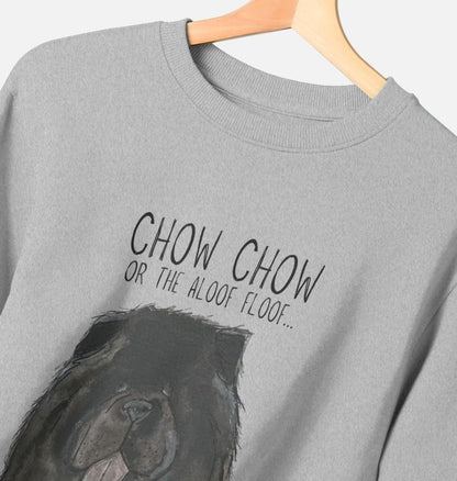 Black Chow Chow 'The Aloof Floof' Men's Crewneck Sweatshirt – Cozy and Stylish