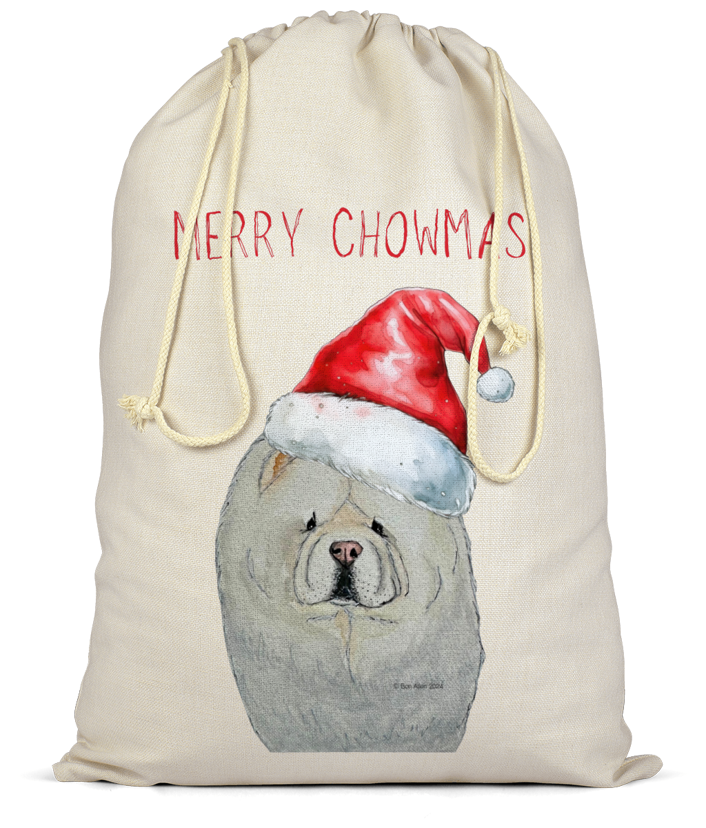 Cream Chow Chow Christmas Gift Sack – "Merry Chowmas"