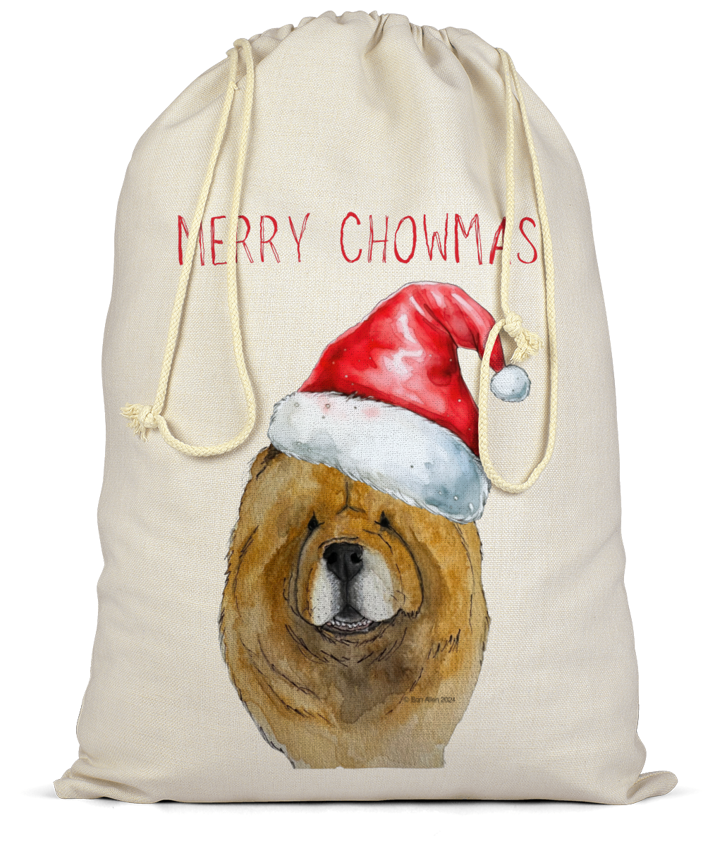 Deck the Paws: Red Chow Chow "Merry Chowmas" Christmas Sack! 🎅🐾