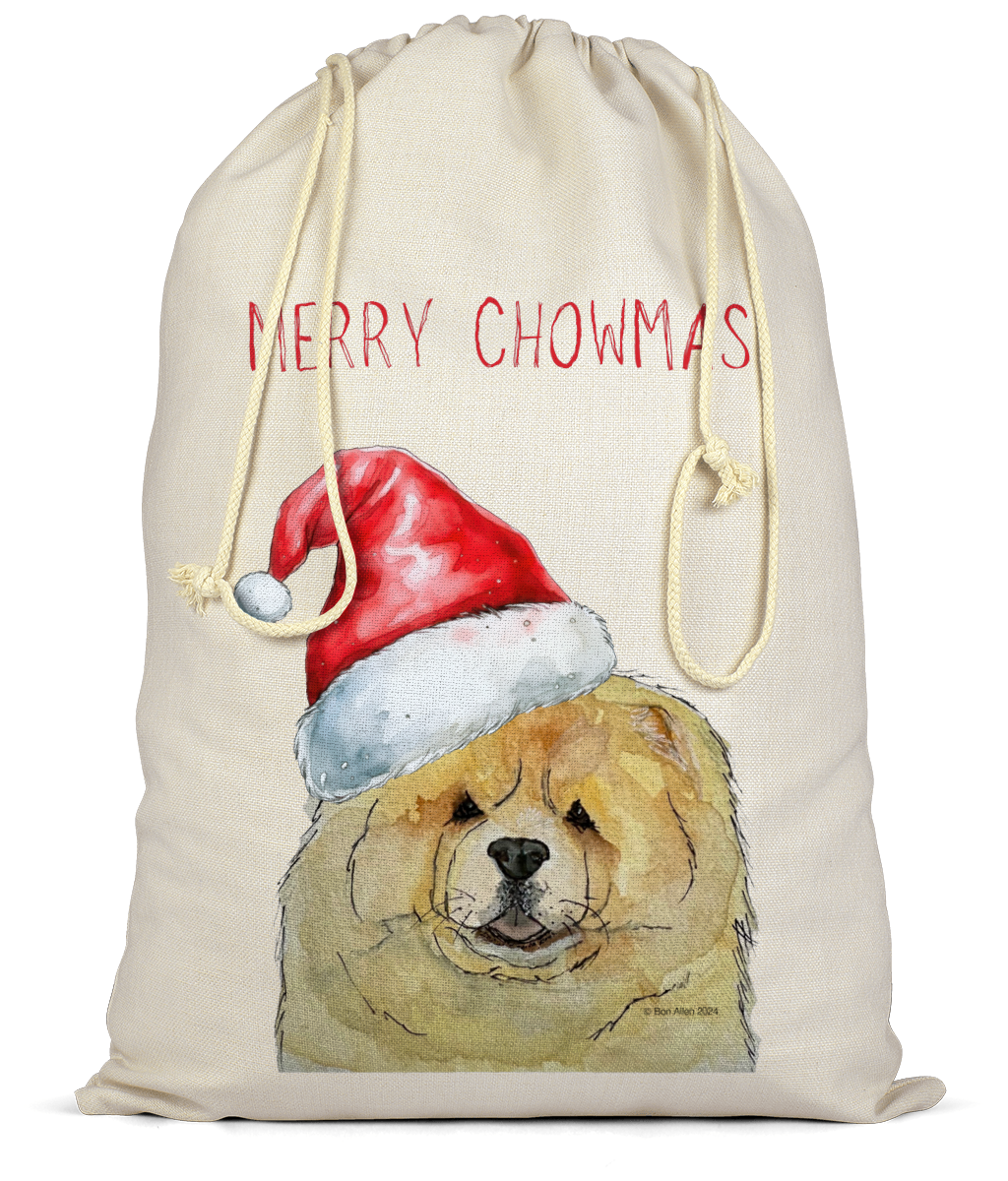 Merry Chowmas Fawn Chow Chow Christmas Gift Sack – The Perfect Floofy Gift Wrap!