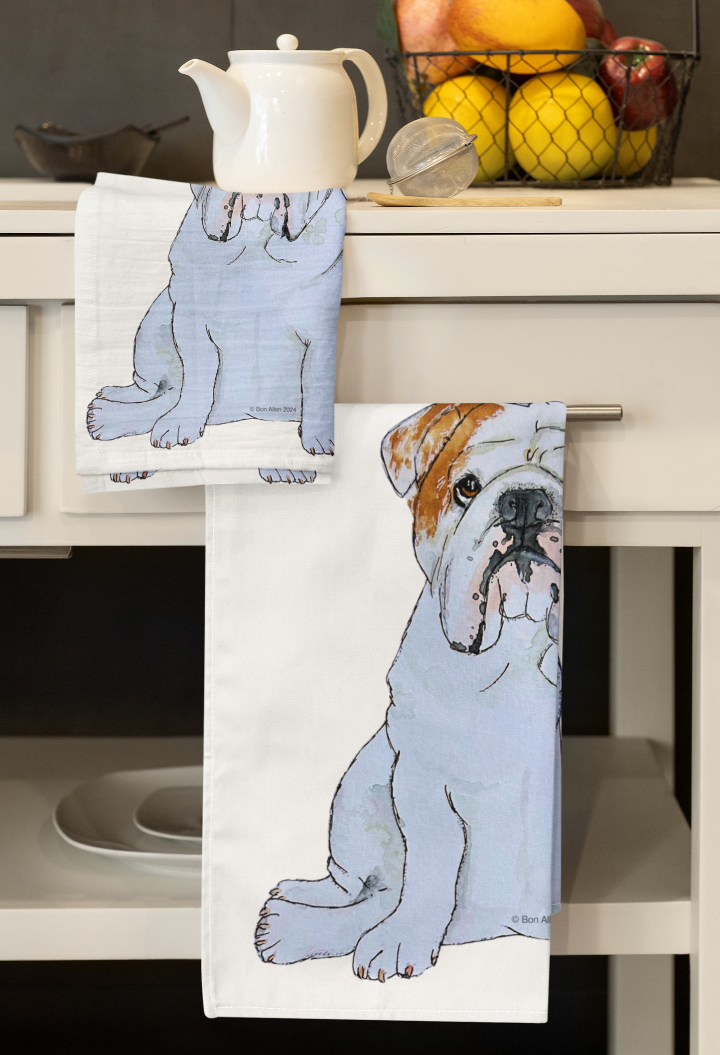 Bulldog Tea Towel – Don't Forget the Leftovers!