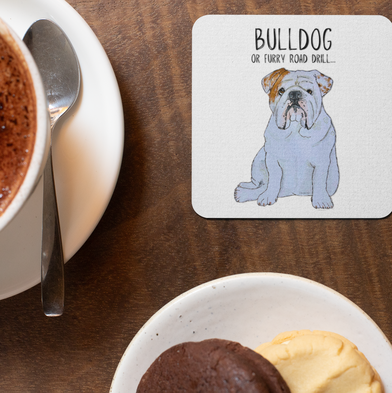 Bulldog Print Coasters – Sip in Style with a Snorty Companion!