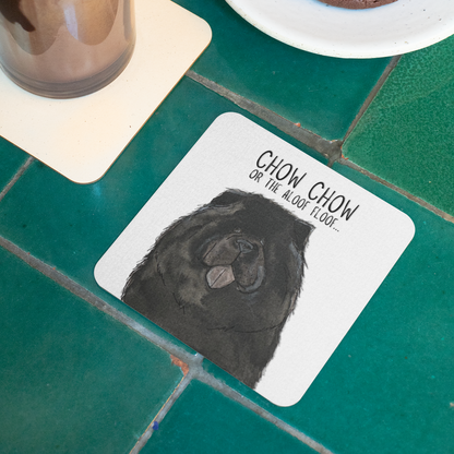 Chow-tastic Coasters: Black Chow Chow Pack of 4