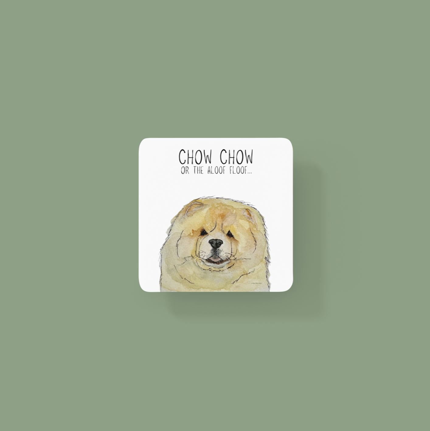 Fawn Chow Chow Coasters – Pack of 4 for Dog Enthusiasts!