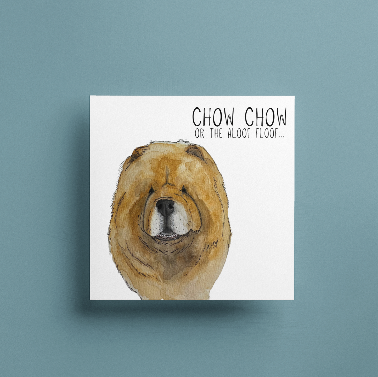 Send Some Floofy Love: Red Chow Chow 'Aloof Floof' Greeting Card