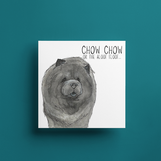 Send Some Floofy Love: Blue Chow Chow 'Aloof Floof' Greeting Card