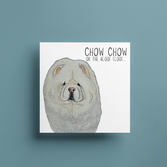 Send Some Floofy Love: Cream Chow Chow 'Aloof Floof' Greeting Card