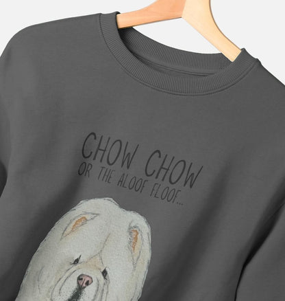 Snuggle Up in Style with the Cream Chow Chow Women's Oversized Sweatshirt – Aloof Floof Approved!