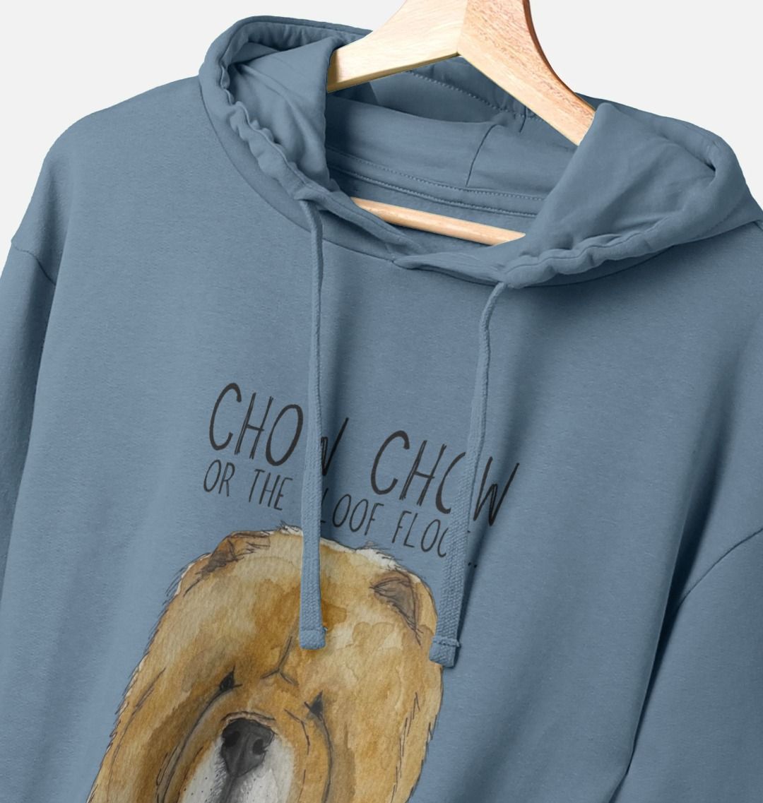 Stay Snuggly with the Aloof Floof – Red Chow Chow Men's Hoodie!