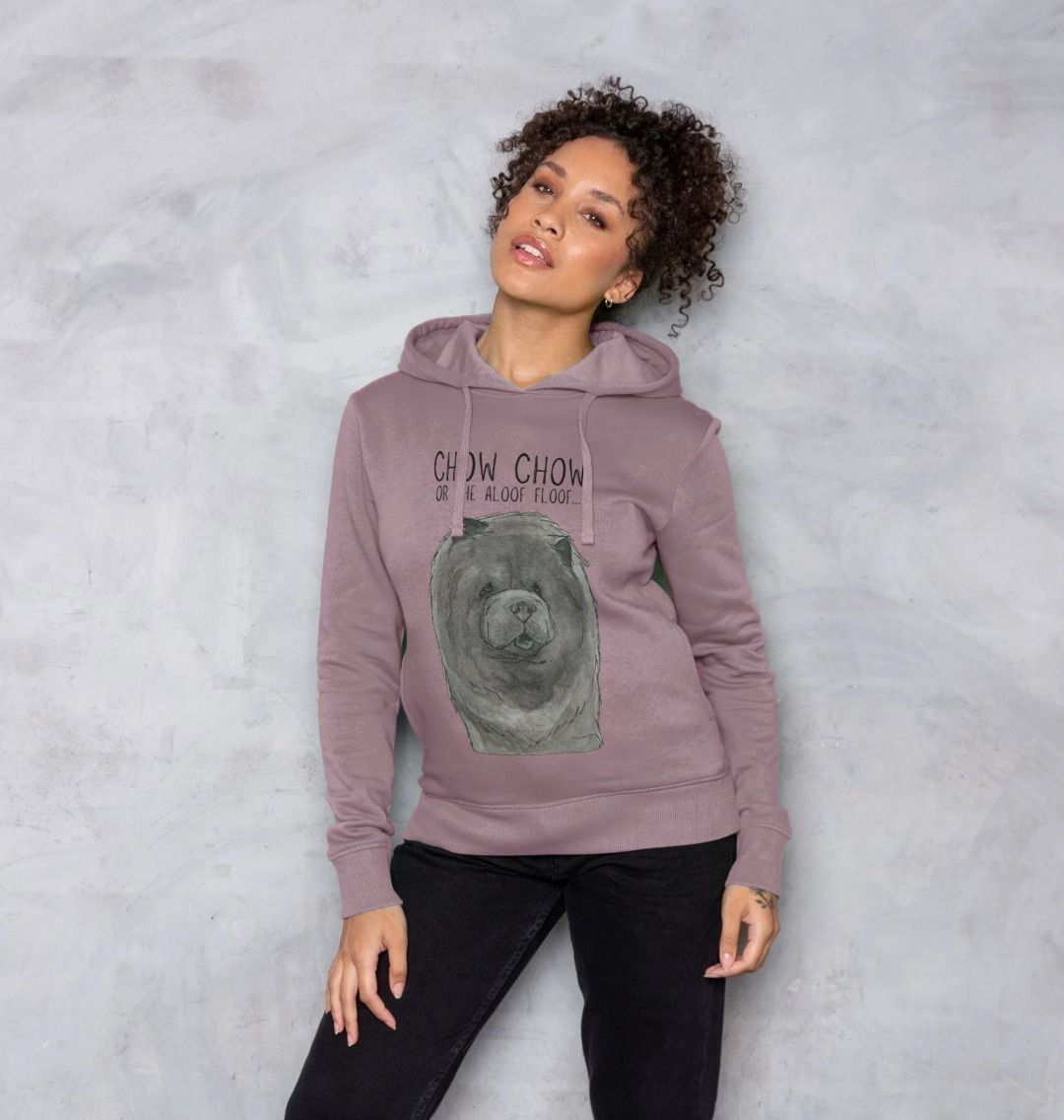 Cozy Up in the Blue Chow Chow Women's Hoodie – Featuring The Aloof Floof!