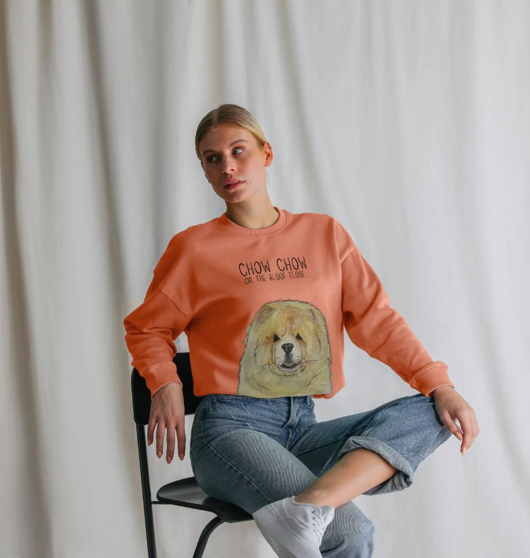 Snuggle Up in Style: Fawn Chow Chow Oversized Sweatshirt