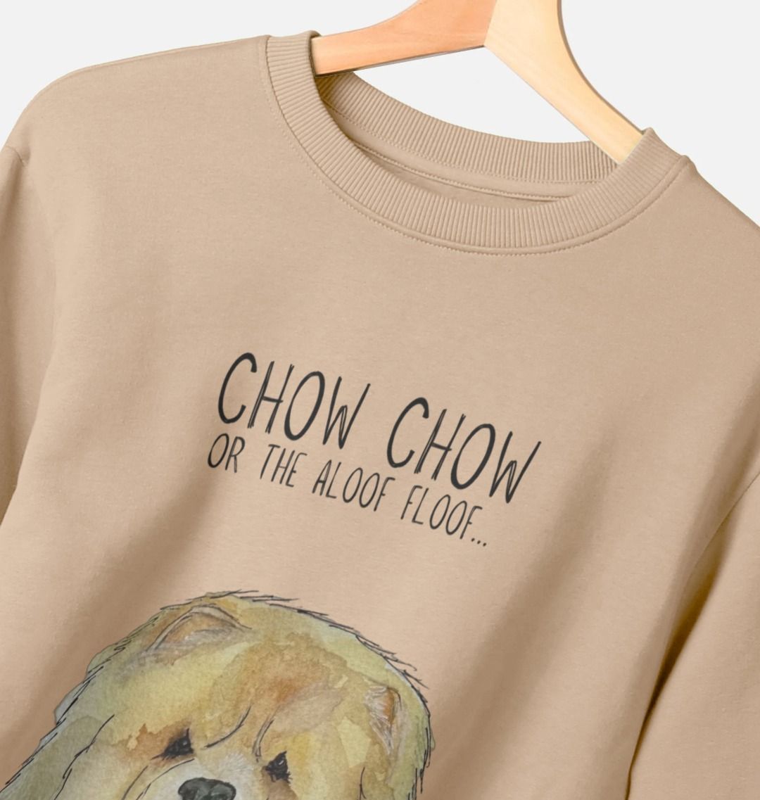 Stay Cozy with the Fawn Chow Chow "Aloof Floof" Men's Crewneck Sweatshirt