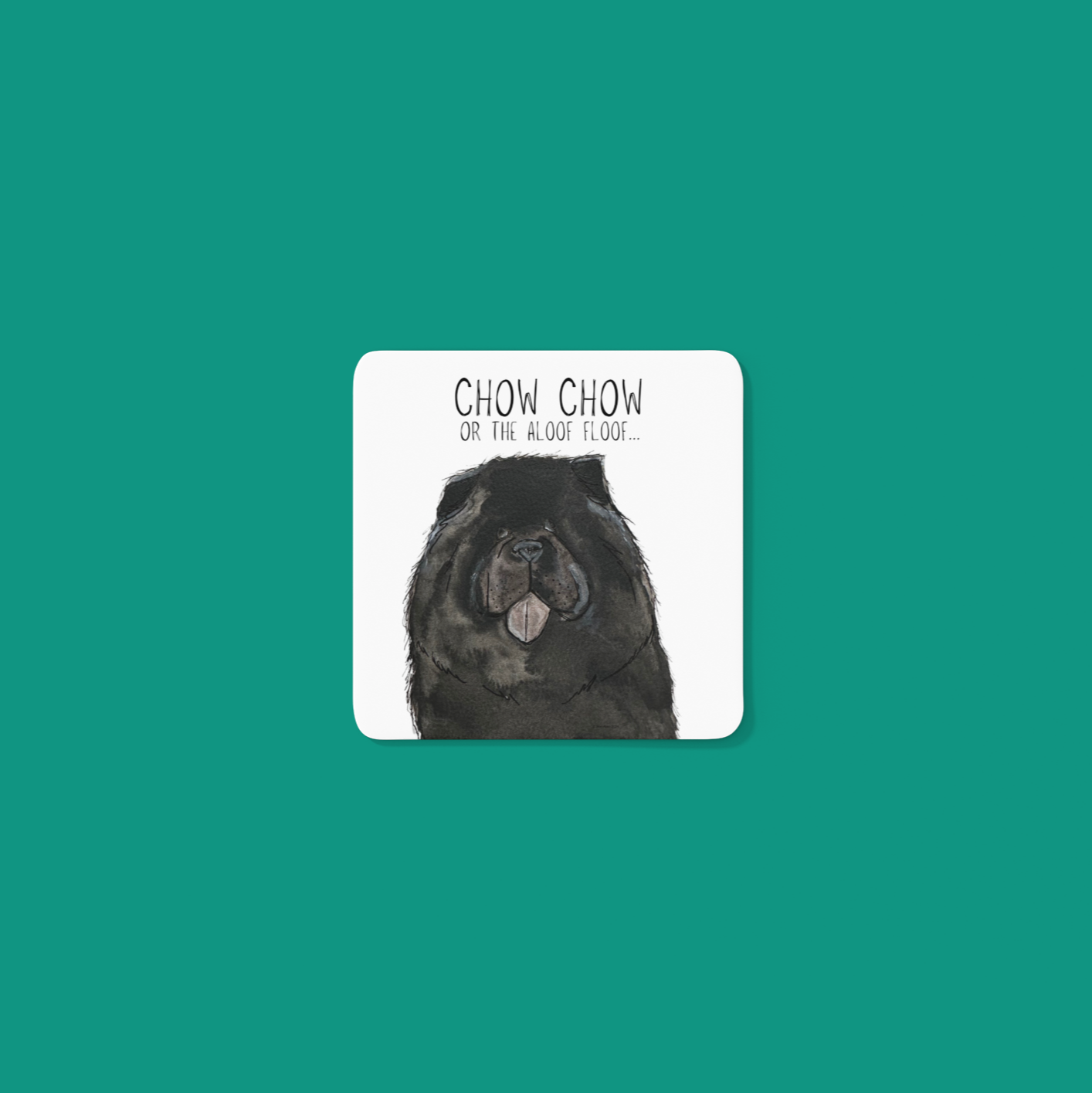 Chow-tastic Coasters: Black Chow Chow Pack of 4