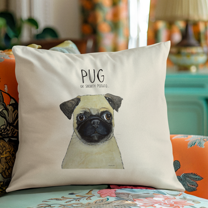 Snuggle Up with Pug Vibes – Adorable Pug Cushion Cover!