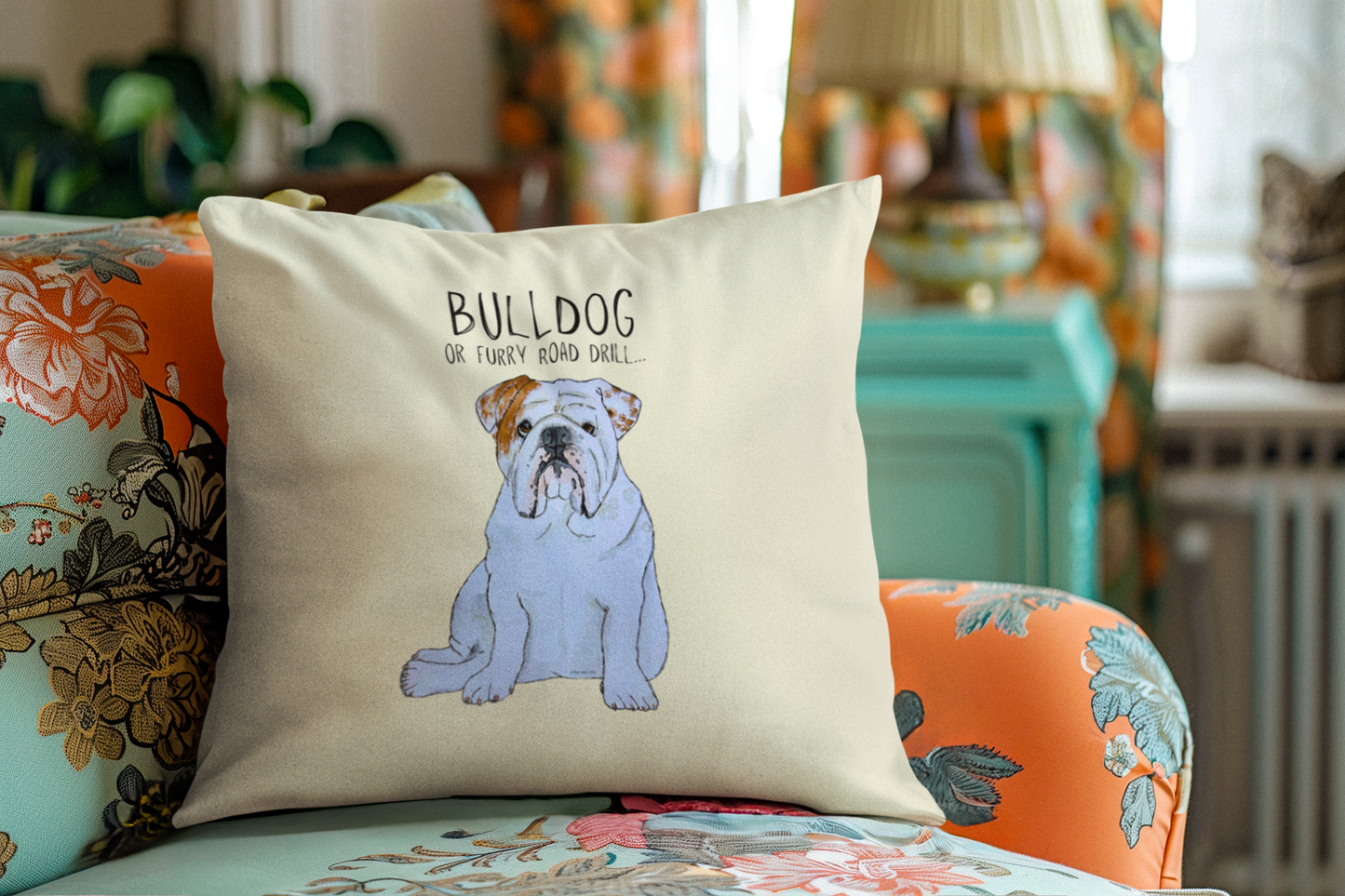 Bulldog Cushion Cover – Your New Couch Co-Commander!