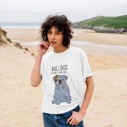 Bulldog Chic: Furry Road Drill Women’s Tee for Fierce Fashion!