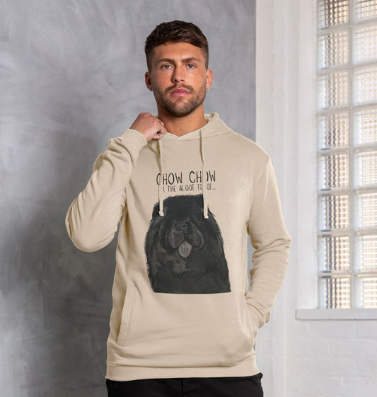 Black Chow Chow 'The Aloof Floof' Men's Hoodie – Stylish and Cozy