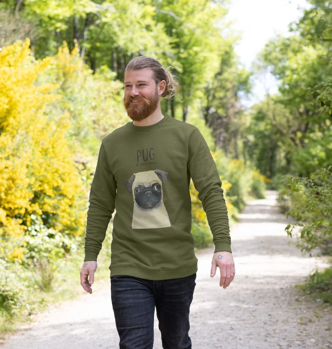 Pug or Snorty Potato? Men's Crew Neck Sweatshirt for Pug Lovers