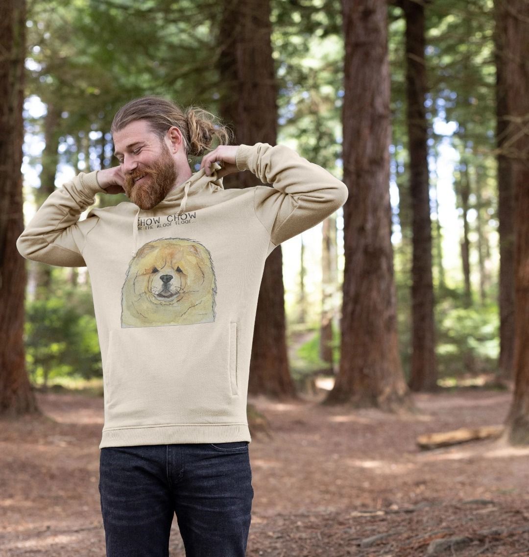 Fawn Chow Chow "Aloof Floof" Men's Hoodie – Wear Your Floof with Pride!