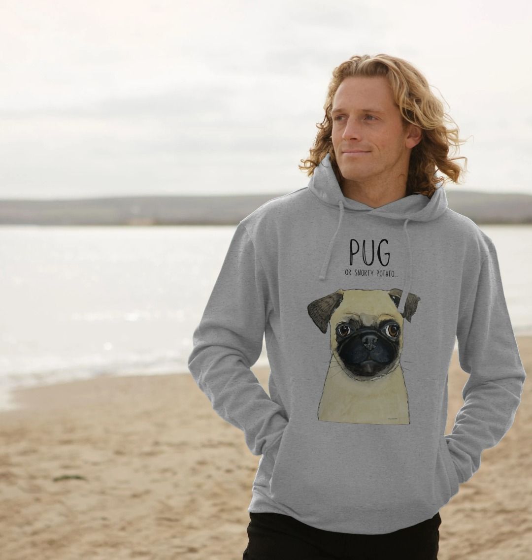 Pug or Snorty Potato? Men's Hoodie – Cozy, Funny, & Pug-tastic!