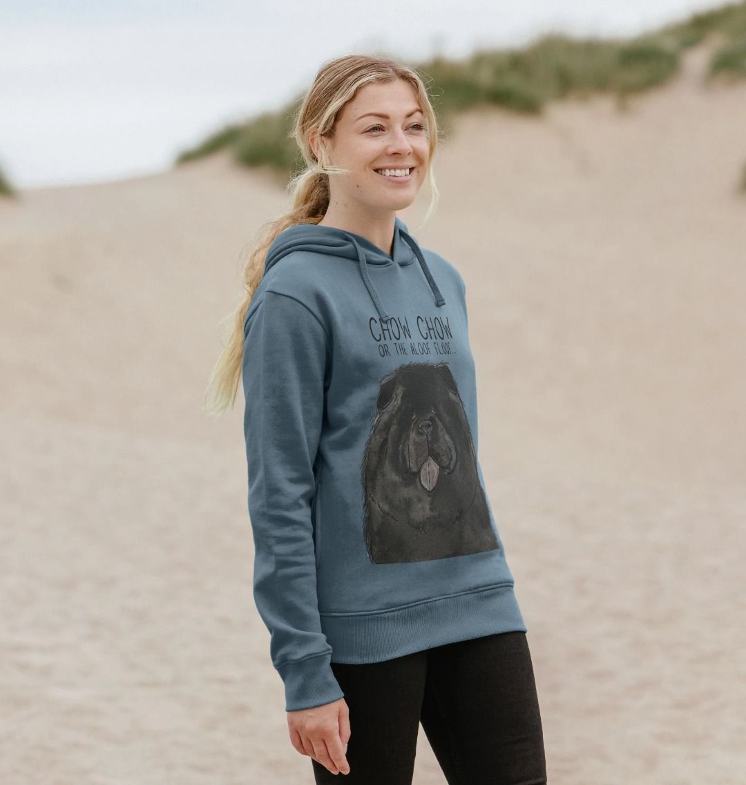 Black Chow Chow Women's Hoodie – Featuring the Aloof Floof!