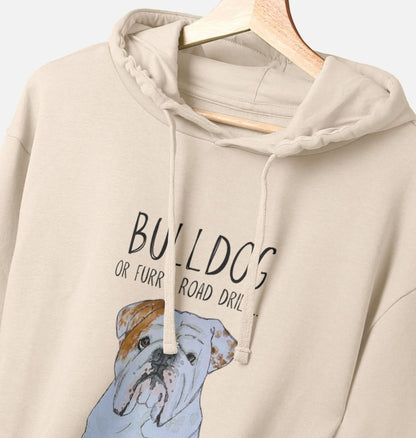 Bulldog Power: Furry Road Drill Men’s Hoodie for Ultimate Cool!